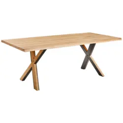 Esstisch in Holz, Metall 200/100/76 cm