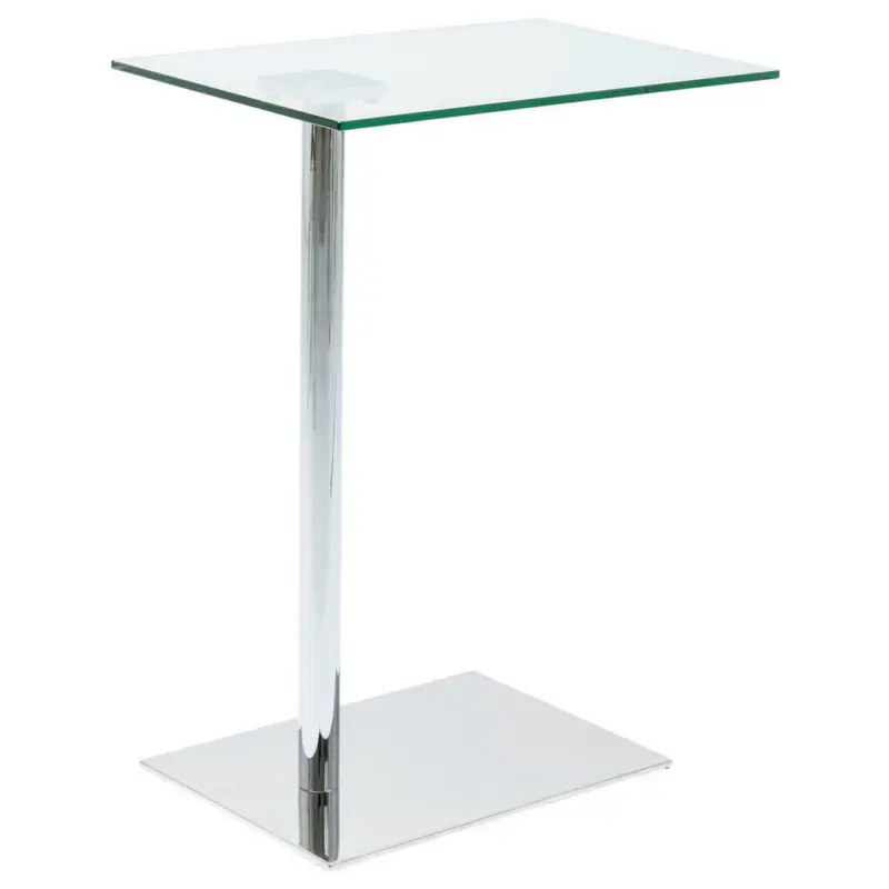 Beistelltisch in Metall, Glas 34/50/67 cm