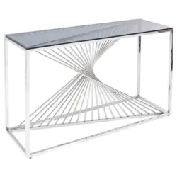 Konsolentisch in Metall, Glas 120/40/78 cm