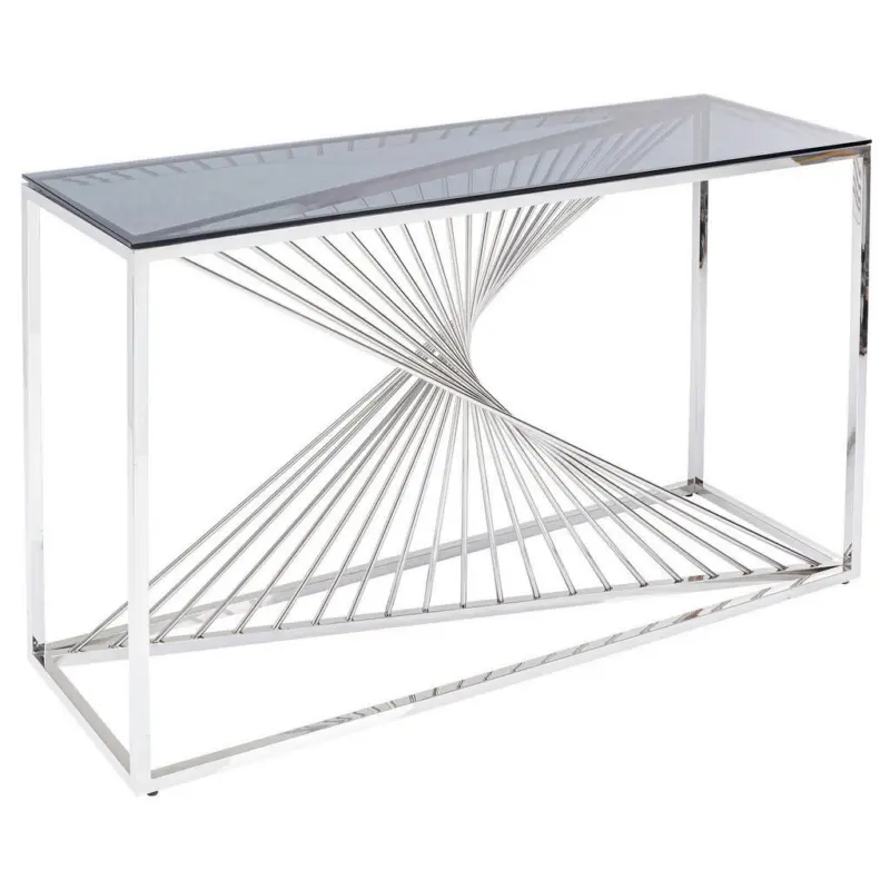 Konsolentisch in Metall, Glas 120/40/78 cm