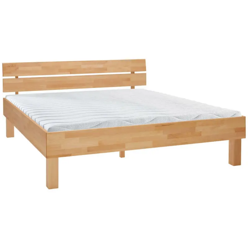 Bett 180/200 cm in Buchefarben