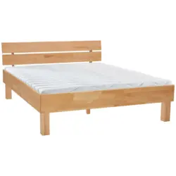 Bett 160/200 cm in Buchefarben