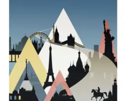 Fototapete Vlies IAX6-0025 Into Adventure Sightseeing 6-tlg. 300 x 280 cm