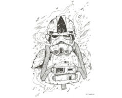 Poster Star Wars Pilot Drawing 30x40 cm