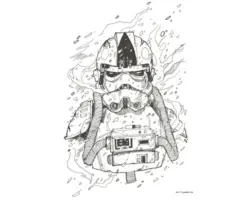 Poster Star Wars Pilot Drawing 30x40 cm