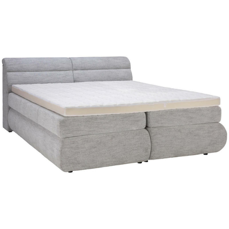 Boxspringbett 180/200 cm in Grau, Weiß