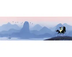 Fototapete Vlies IADX6-036 Into Adventure Mulan Hills 6-tlg. 300 x 100 cm