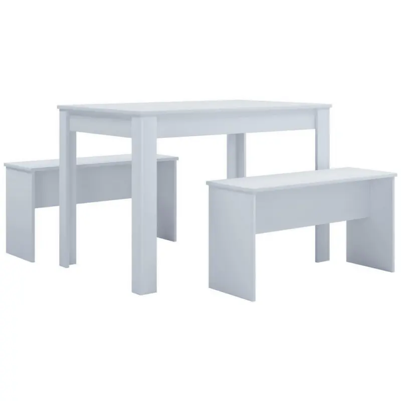 Tischgruppe in Holzwerkstoff Weiß