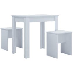 Tischgruppe in Holzwerkstoff Weiß