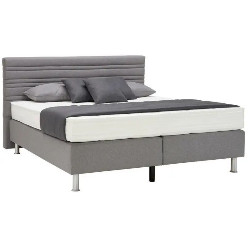 Boxspringbett 180/200 cm in Silberfarben