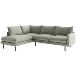 Ecksofa in Flachgewebe Beige