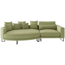 Bigsofa in Webstoff Grün