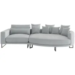 Bigsofa in Webstoff Grau