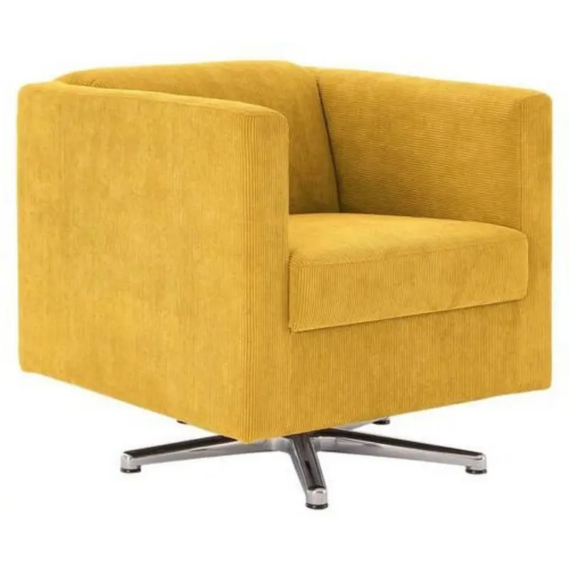 Designsessel in Kord Gelb