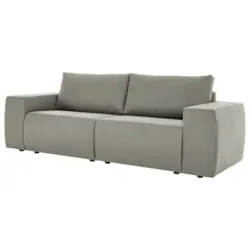 Zweisitzer-Sofa in Webstoff Braun