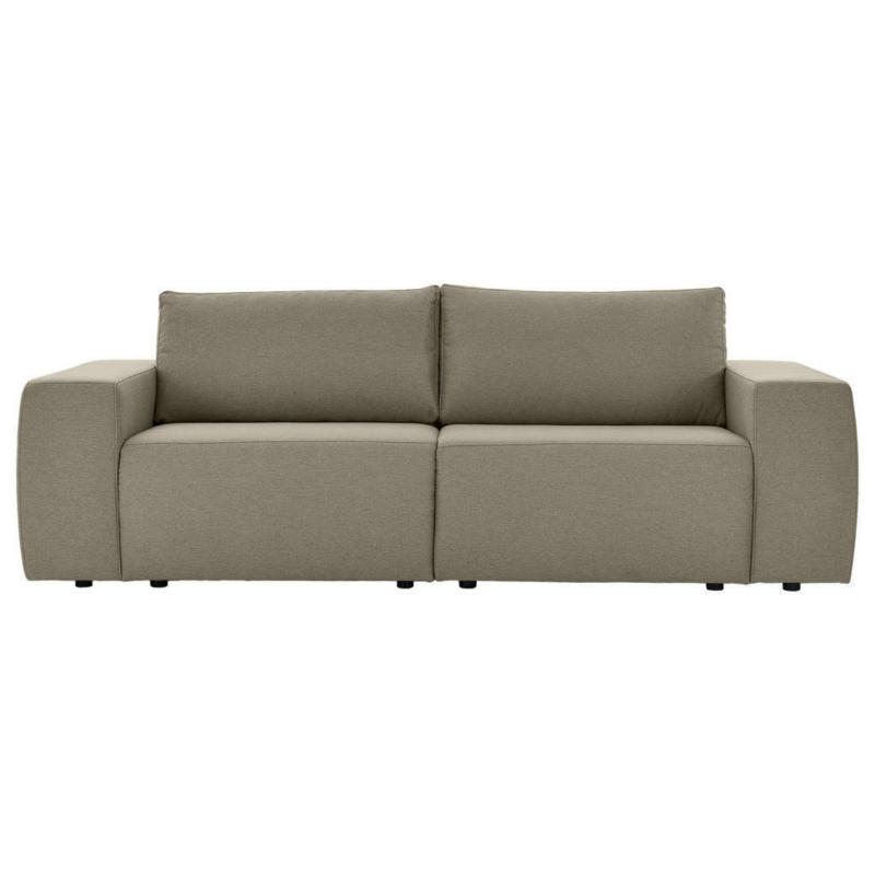 Zweisitzer-Sofa in Webstoff Schlammfarben