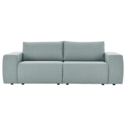 Zweisitzer-Sofa in Webstoff Hellblau