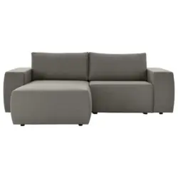 Ecksofa in Webstoff Grau