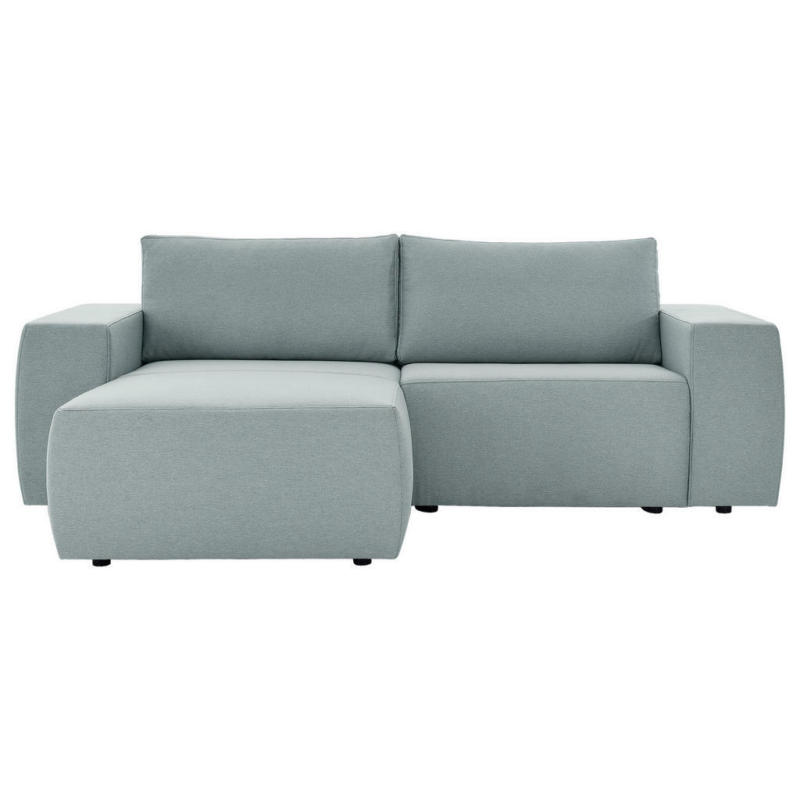 Ecksofa in Webstoff Hellblau