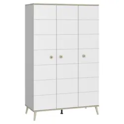 Kleiderschrank in Weiß, Eichefarben