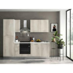 XXXLutz Liezen - Ihr Möbelhaus in Liezen Küchenblock 255 cm in Weiß, Eiche Bianco