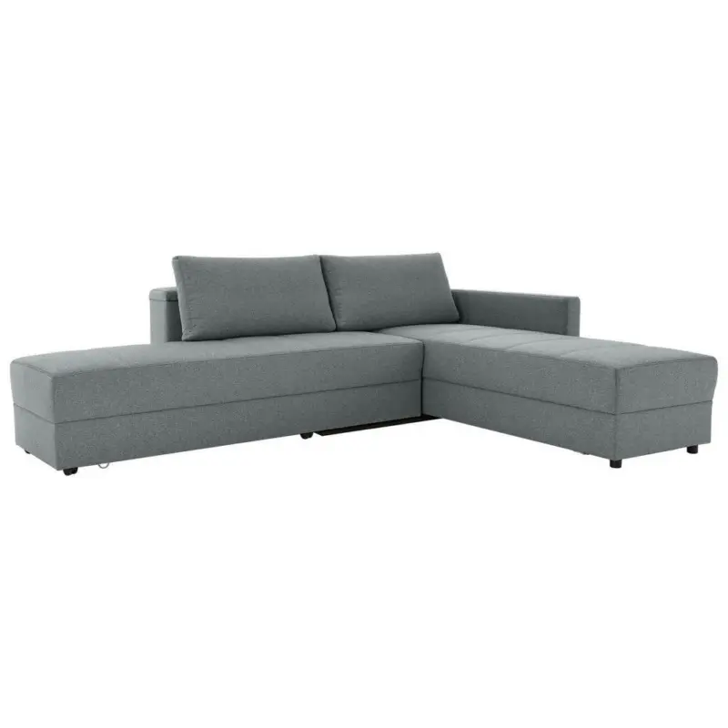 Ecksofa in Webstoff Dunkelgrau