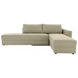 Ecksofa in Webstoff Beige