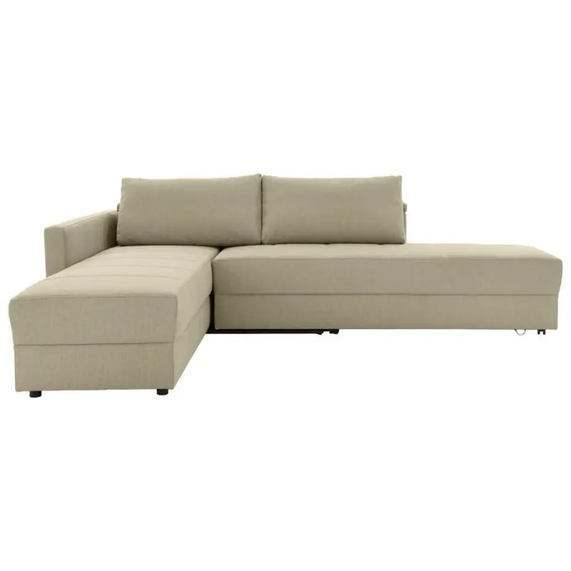 Ecksofa in Webstoff Beige