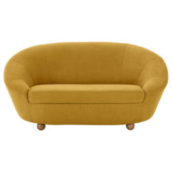 Zweisitzer-Sofa in Mikrofaser Gelb