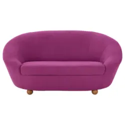 Zweisitzer-Sofa in Mikrofaser Lila