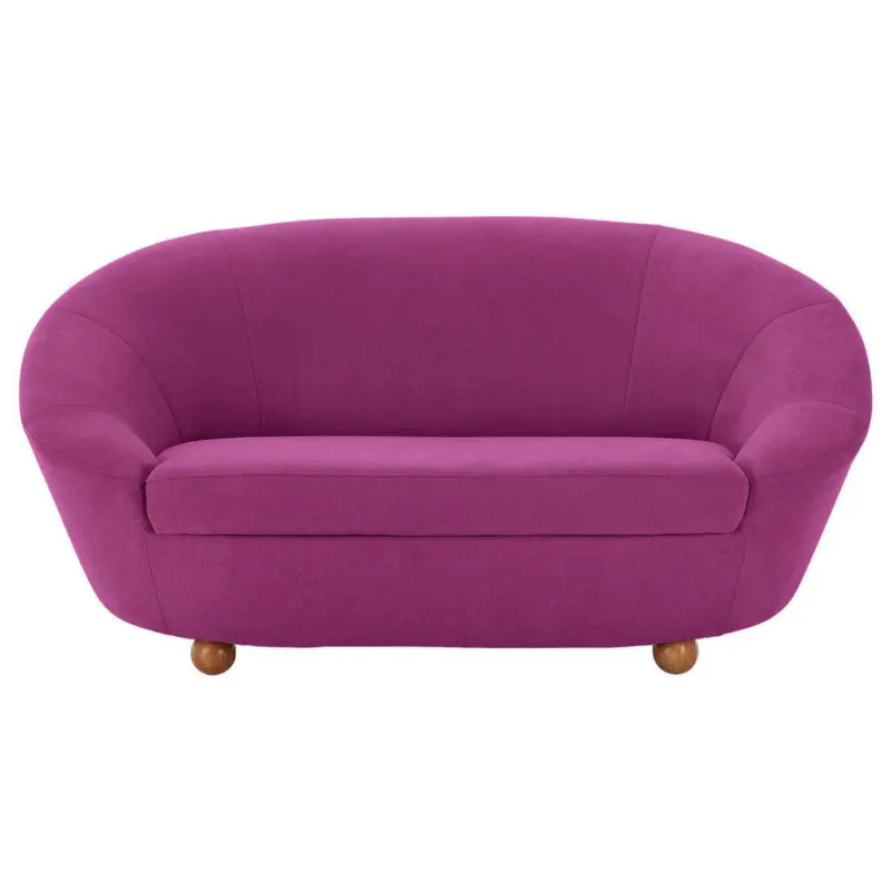 Zweisitzer-Sofa in Mikrofaser Lila