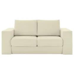 3,5-Sitzer inkl. Hocker in Webstoff Creme