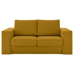 2,5-Sitzer inkl. Hocker in Webstoff Gelb