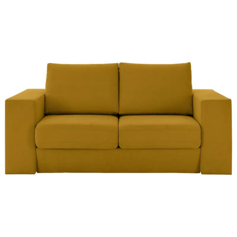 2,5-Sitzer inkl. Hocker in Webstoff Gelb