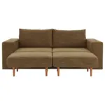 XXXLutz Lauterach - Ihr M&ouml;belhaus bei Bregenz Zweisitzer-Sofa inkl. Hocker in Webstoff Braun