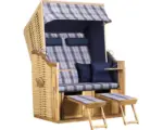 Hornbach Strandkorb deVries Trend 10+ Stoff 745 120 x 80 cm Halblieger blau