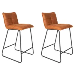 Barhocker-Set in Cognac