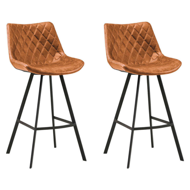 Barhocker-Set in Cognac