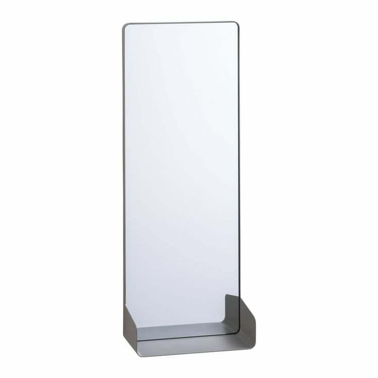 Specchio Madox, metallo, grigio