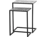 Hornbach Beistelltischset Siena Garden Como 39 x 30 x 54 cm / 33 x 46 x 64 cm Stahl Keramik
