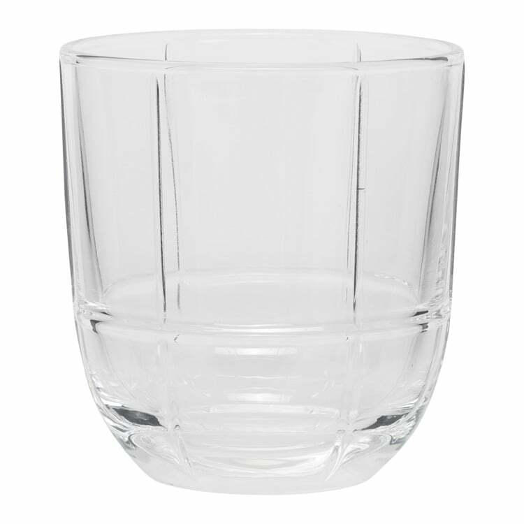Trinkglas GRID, Glas, transparent