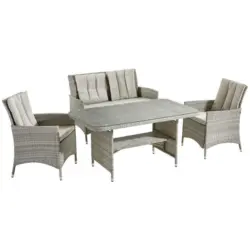 Dining-Loungeset 4-teilig 262/129/88 cm