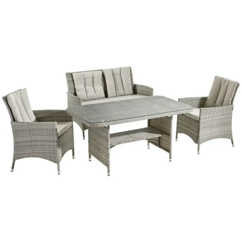 Dining-Loungeset 4-teilig 262/129/88 cm