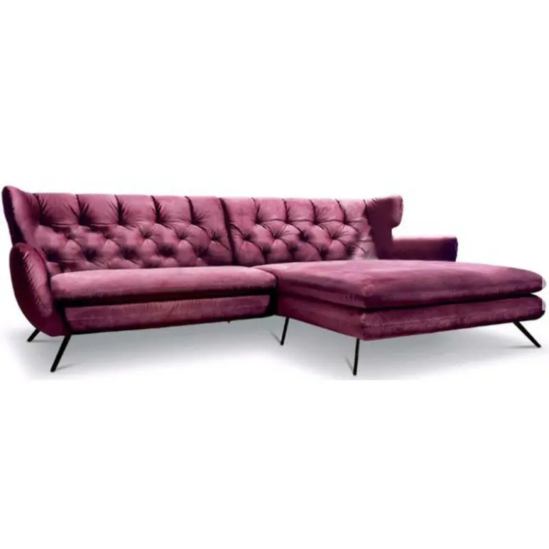 Ecksofa in Velours Lila