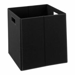 Boîte de rangement BASIC, textile, noir