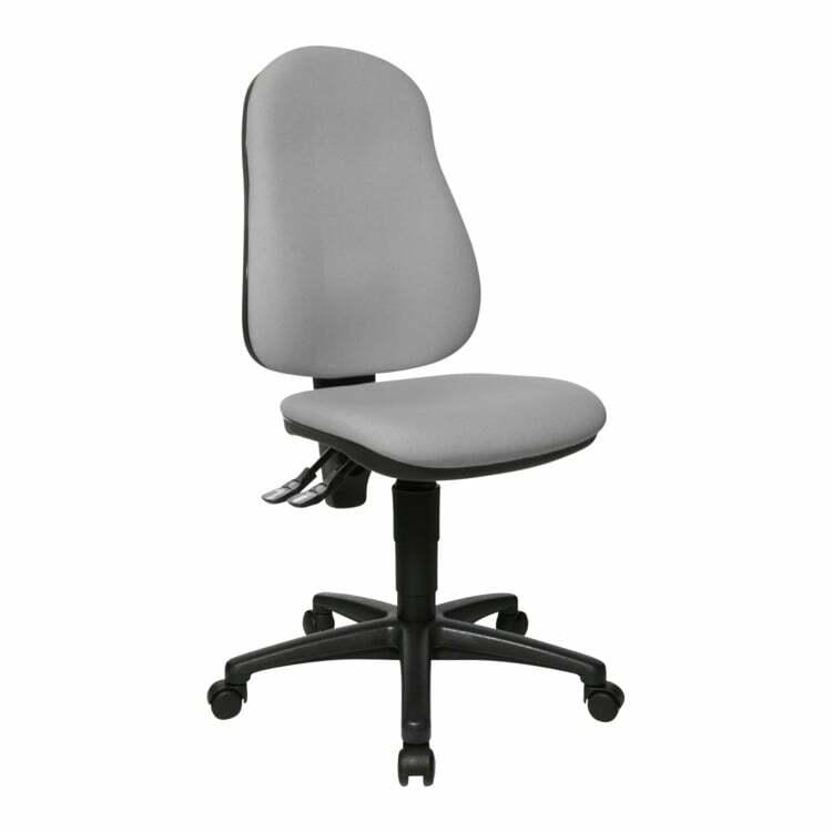Chaise de bureau Point 60, textile, gris clair