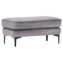 Hocker in Textil Hellgrau