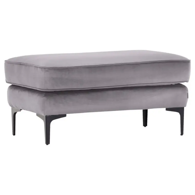 Hocker in Textil Hellgrau