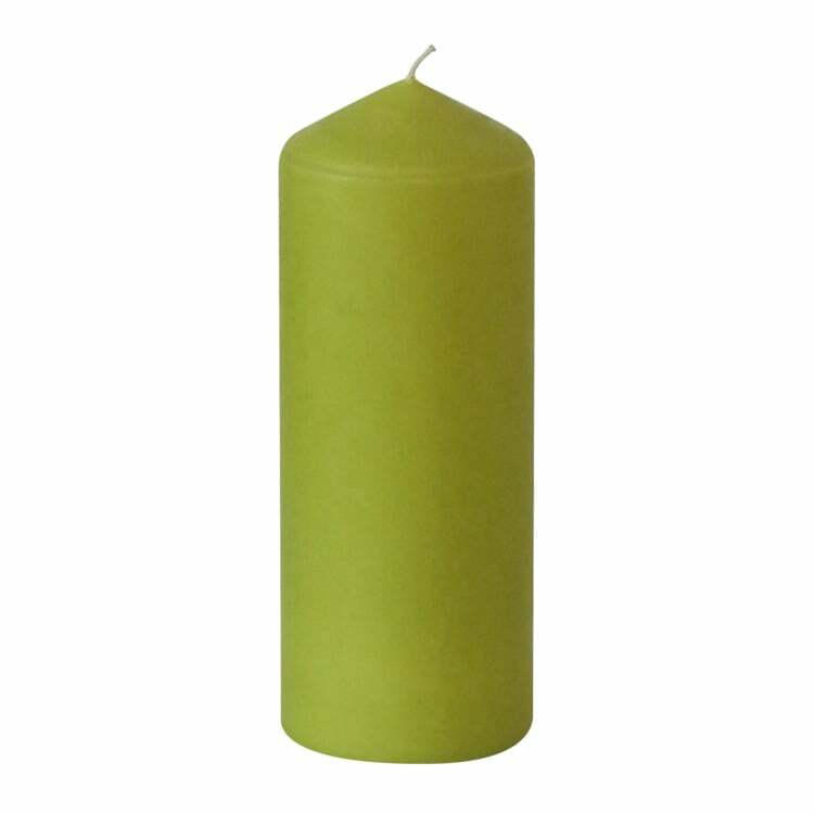 Bougie cylindrique LIGHTS, cire, vert citron