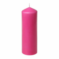 Bougie cylindrique LIGHTS, cire, fuchsia